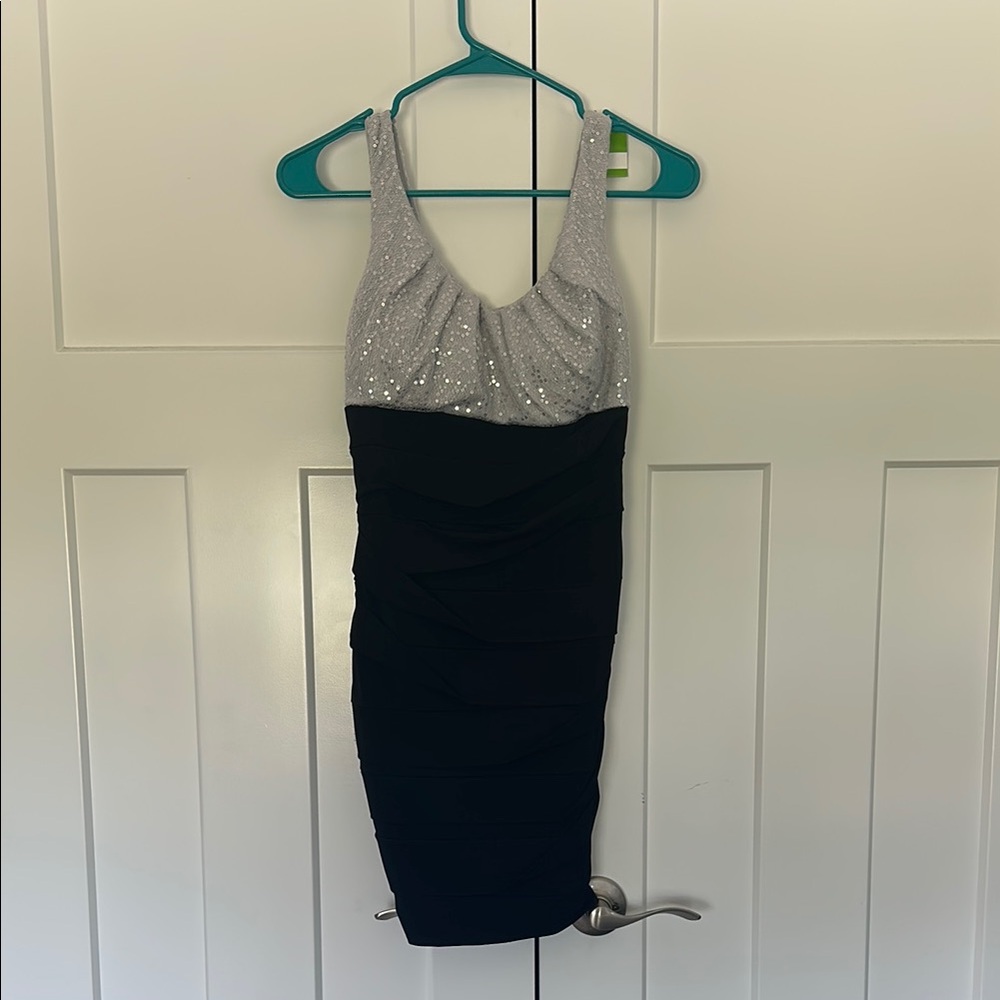 Elegant Black and Silver Dress